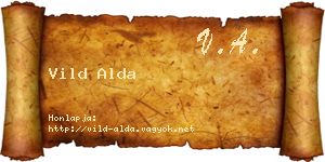 Vild Alda névjegykártya