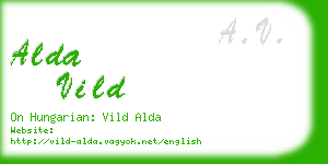 alda vild business card